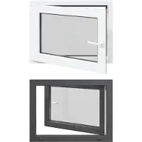 vidaXL Kelderraam RISOR 80 x 60 cm PVC en Glas Antraciet