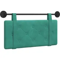 vidaXL Hangend hoofdbord Turquoise Fluweel