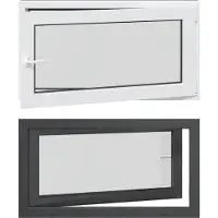 vidaXL Kelderraam RISOR 110 x 60 cm PVC en Glas Antraciet