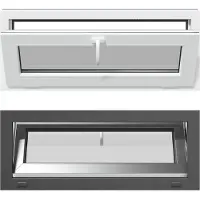 vidaXL Kelderraam RISOR 110 x 40 cm PVC en Glas Antracietkleurig