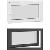 vidaXL Kelderraam RISOR 100 x 70 cm PVC en Glas Antraciet