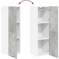 vidaXL Hangkast Beton Grijs 30 x 31 x 100 cm Bewerkt hout