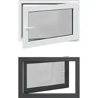 vidaXL Kelderraam RISOR 80 x 70 cm PVC en Glas Antraciet