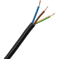 Kopp 152310848 Geïsoleerde kabel H03VV-F 3 x 0.75 mm² Zwart 10 m