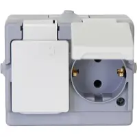 Kopp beschermcontactstopcontact, dubbel