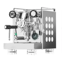Rocket Espresso Rocket Appartamento: Compacte espressomachine met piston, chroom/wit