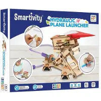 Smartivity Mechanische Hydraulic Plane Launcher - Houten 3D Bouwpakket & Vliegtuigwerper - Duurzaam Constructiespeelgoed & Modelbouw - Cadeau voor Jong & Oud - Vanaf 8 Jaar tot Volwassen
