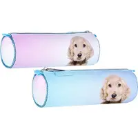 Starpak Etui Hond - Roze / Blauw - 8x22x8 cm