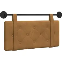 vidaXL Hangend hoofdbord Bruin Fluweel