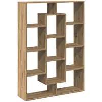 vidaXL Boekenkast 102x29x143 cm bewerkt hout artisanaal eikenkleur