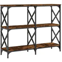 vidaXL Wandtafel 100x28x80,5 cm bewerkt hout gerookt eikenkleurig