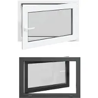 vidaXL Kelderraam RISOR 90 x 60 cm PVC en Glas Antraciet