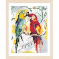 Lanarte Borduurpakket - Borduurset - Borduurpakket volwassenen - Telpakket kit Parrot talk - PN-0216141