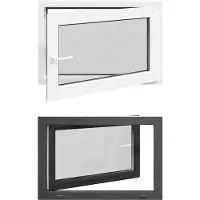 vidaXL Kleur binnenkant kelderraam Wit RISOR 90 x 50 cm