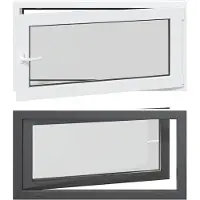 vidaXL Kelderraam RISOR 110 x 60 cm PVC en Glas Antraciet
