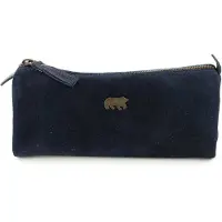 Bear design Suède Make Up / Pen Etui L Navy