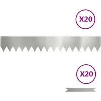 vidaXL Grasafscherming 20 st 100 x 0,05 x 15 cm Gegevens staal Zilver