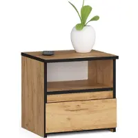 Akord Nachtkastje CL1 met 1 Lade / Furniture Factory / Craft Eik / 40 x 40 x 35 cm