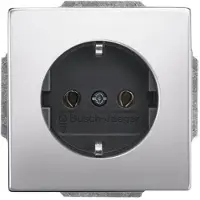 ABB Pure Roestvrij Staal Wandstopcontact (WCD Schakelmateriaal) - 2CKA002011A3850 - E2K4T