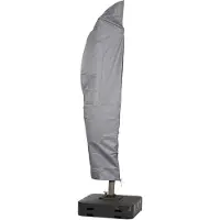Kölle Beschermhoes voor zweefparasol frame gebogen | 265 cm x 40 / 70 / 50 cm | geschikt voor parasols tot Ø 350 cm | polyesterweefsel van het type Oxford 600D, kleur: grijs.