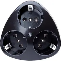 Enzo Kopp ZWART opbouw stopcontact RA drievoudig - 4626120