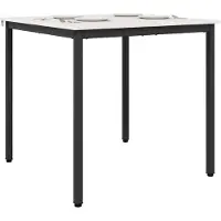 vidaXL Eettafel Wit 80 x 80 x 75 cm Massief grenenhout