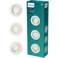 Philips Peridot inbouwspot - GU10 fitting - Wit - Rond - Richtbare spot - 3-pack