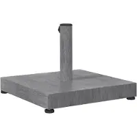 vidaXL Parasolvoet Donkergrijze Houtlook 45 x 45 x 31,5 cm