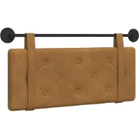 vidaXL Hangend hoofdbord Bruin Fluweel