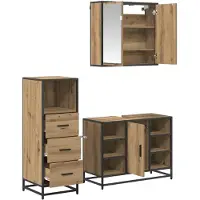 vidaXL Badkamermeubel Set 3 st Artisan Eiken 80 x 33 x 60 cm