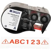 Brady M4C-1000-595-WT-RD tape vinyl | rood op wit | 25,4 mm x 7,62 m
