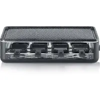 Severin RG 2365 Black Line gourmetstel - PFAS vrije baklaag - 8 Personen - Temperatuurinstelling - Vaatwasserbestendig - 8 Pannetjes met parkeerfunctie