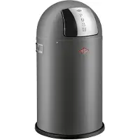 Wesco Pushboy Junior Prullenbak | 22 Liter | Metaal - Mat grafiet | Vuilnisbak - Made in Germany
