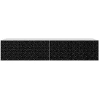 MargaretHadas24 Margaret Hadas24 TV-kast Cali, TV-meubel, TV-kast, 200 cm, hangend, modern design, woonkamer, wandmontage, TV-meubel, wit, zwart