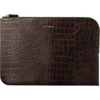 Selencia Croco laptop hoes 11 inch - Laptopsleeve - Choco Brown