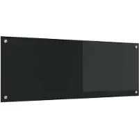 vidaXL Keukenachterwand Zwart 110 x 40 cm gehard glas