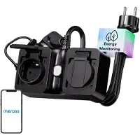 Meross MOP320MA-EU, slimme stekkerdoos met WiFi, voor buitengebruik, IP44 (Matter)