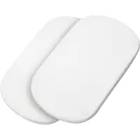 Maxi-Cosi Organic-reiswieglakens, Compatibel met alle -reiswiegen, 2-in-1 Set, 100% organisch katoenen lakens, Milieuvriendelijk, Eersteklas stof, Machinewasbaar - Wit