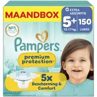 Pampers - Premium Protection - Maat 5+ - Maandbox - 150 luiers - 12/17KG
