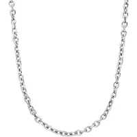 Lucardi Heren Stainless steel herenketting gourmetschakel - Ketting - Staal - Zilverkleurig - 60 cm