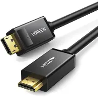 UGREEN DP101 - DisplayPort naar HDMI Kabel - 4K HDR 3D - 3m - Zwart