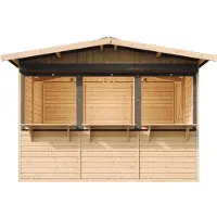 Timbela Holz tuinhuis, marktkraam Holz - 263 x 336 cm / 6 m² M150AZ