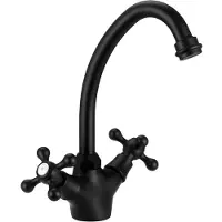 Aquanello Heritage Ascot Klassieke Keuken Nostalgische Keukenkraan Zwart BL-4004-HA