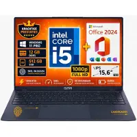 GMR Laptop 15.6 Inch Full HD IPS | Intel Core i5 | 12GB DDR5 RAM | 512GB SSD | Windows 11 Pro | Office 2024 | Studenten Laptop | Zakelijke Laptop | Thuiswerk Laptop