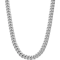 Lucardi Heren Stainless steel herenketting gourmetschakel - Ketting - Staal - Zilverkleurig - 60 cm