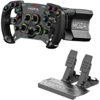 Moza R9 V3 + GS V2P + SRP2 – Direct Drive Sim Racing Set met 9Nm Base, GT Stuur en Load Cell Pedalen - PC