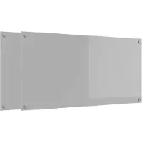 vidaXL Keukenachterwand 2 pcs Lichtgrijs 120 x 60 cm gehard glas