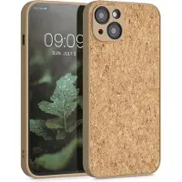 Kwmobile hoes geschikt voor Apple iPhone 13 - Telefoonhoesje van kurk en TPU in lichtbruin