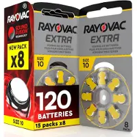 Rayovac Voordeelpak Rayovac Gehoorapparaat Batterijen - Type 10 (Geel) - 20 X 6 Stuks