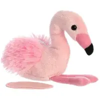 Aurora Shoulderkins knuffel flamingo 15 cm